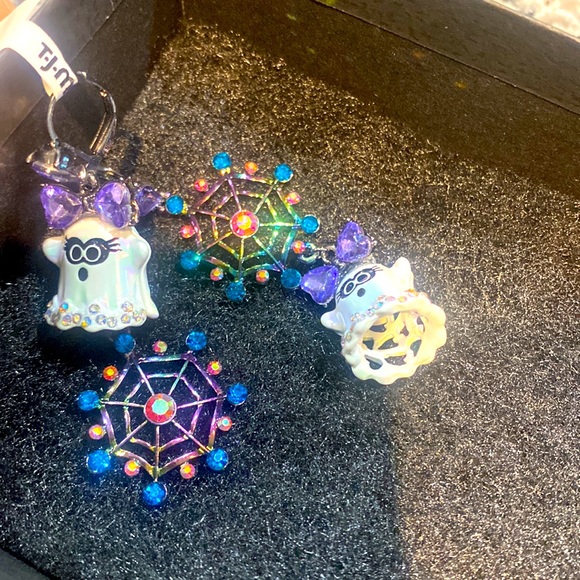 Betsey Johnson ghost and spiderweb Halloween earrings or for every day wear. - Picture 4 of 5